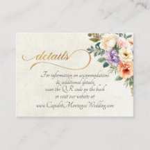 Spring Floral, QR Code - Cream