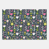 Spring Floral Rabbits Wrapping Paper Set van 3 (Voorkant 2)