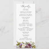 Spring Floral Rustic Wedding Programme (Dos)