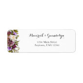 Spring Floral Rustic Wedding Retour Adres Label (Voorkant)