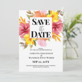 Spring Floral Save the date Invitation (Debout devant)