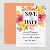 Spring Floral Save the date Invitation (Devant / Derrière)