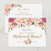 Spring Floral Serez-vous le chef de la carte d'hon (Devant / Derrière)