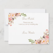 Spring Floral Serez-Vous Ma Carte De Femme D'Accue (Dos)