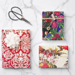 Spring Floral-sets, Woodbury en Hollywood Floral Inpakpapier Vel