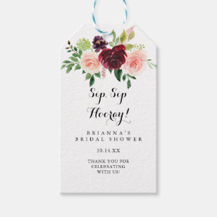 Spring Floral Sip Hooray Vrijgezellenfeest Cadeaulabel