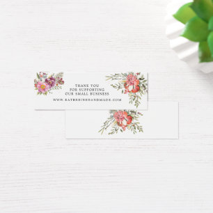 Spring floral Small Business - Hartelijk dank voor Mini Visitekaartjes