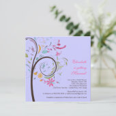 Spring Floral Tree Bridal Shower Kaart (Staand voorkant)