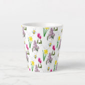Spring Floral Tulip Daffodils Lilacs Latte Mok (Voorkant)