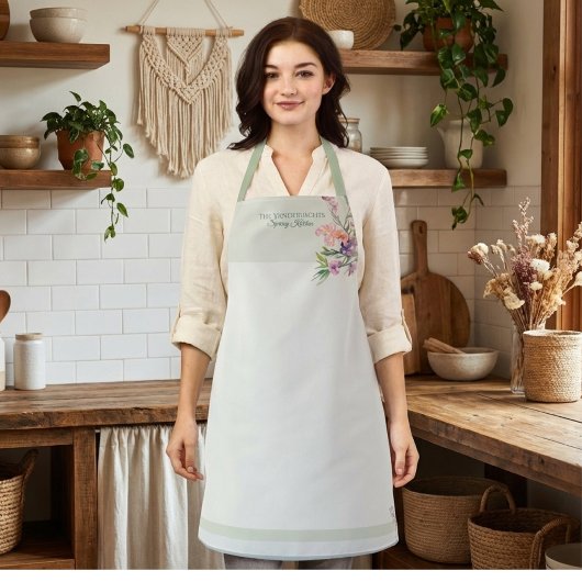 Spring Floral Watercolor Botanical Schort