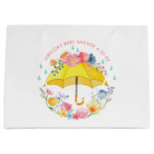 Spring Floral Waterverf Baby shower Gift Bag – AP Groot Cadeauzakje (Voorkant)