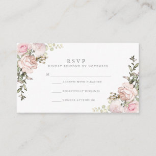 Spring Floral Waterverf RSVP Informatiekaartje