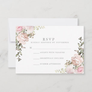 Spring Floral Waterverf RSVP Kaartje