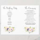 Spring Floral Waterverf Wedding Program Booklet (Achterkant)