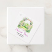 Spring Floral Wedding Arch Bedankjes Labels (In situ)