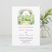 Spring Floral Wedding Arch Kaart (Staand voorkant)