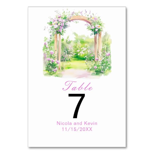 Spring Floral Wedding Arch Kaart (Voorkant)