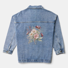 Spring Floral Wedding Denim Jacket