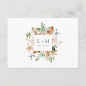 Spring Floral Wedding Informatiekaartje (Achterkant)