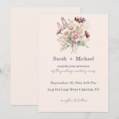 Spring Floral Wedding Invitation (Devant / Derrière)