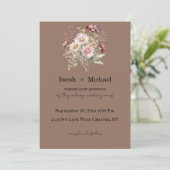 Spring Floral Wedding Invitation Kaart (Staand voorkant)