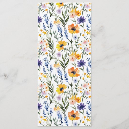 Spring Floral Wedding Menu (Achterkant)