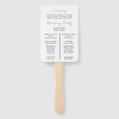 Spring Floral Wedding Programma Hand Fan Handwaaier (Achterkant)