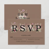 Spring Floral Wedding RSVP card (Devant / Derrière)