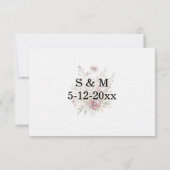 Spring Floral Wedding RSVP card (Dos)