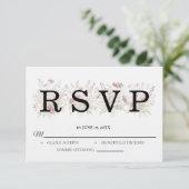 Spring Floral Wedding RSVP card (Debout devant)