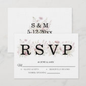 Spring Floral Wedding RSVP card (Devant / Derrière)