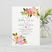 Spring Floral Wedding Shower Kaart (Staand voorkant)