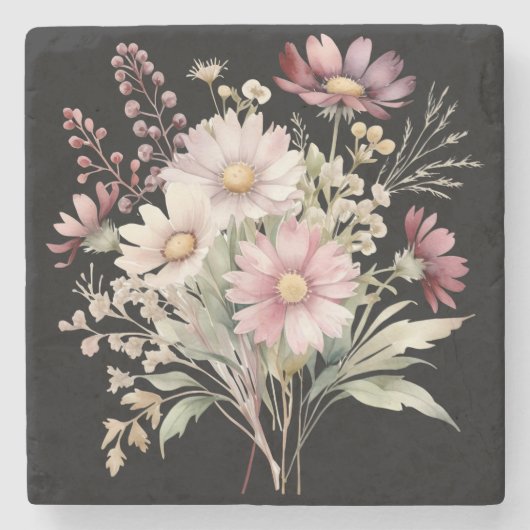 Spring Floral Wedding  Stenen Onderzetter (Voorkant)