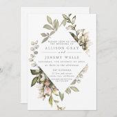 Spring Floral Wedding Uitnodiging (Voorkant / Achterkant)