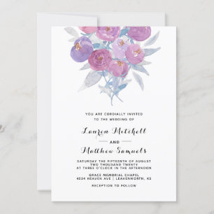 Spring Floral Wedding Uitnodiging