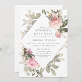 Spring Floral Wedding Uitnodiging (Voorkant / Achterkant)