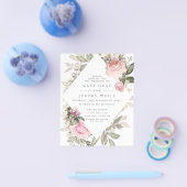 Spring Floral Wedding Uitnodiging Flyer (Enkel)