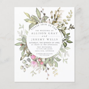 Spring Floral Wedding Uitnodiging Flyer