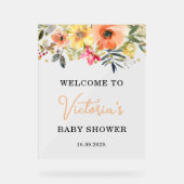 Spring Floral Welcome baby Shower  (Recto)