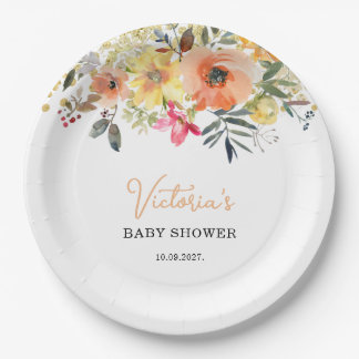 Spring Floral Welcome baby Shower  Papieren Bordje