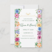 Spring Floral Wildflower save the date (Devant)