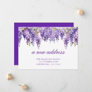 Spring Floral Wisteria Nouveau Faire-part d'adress