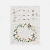 Spring Florals Baby Milestone Blanket Fleece Deken (Voorkant)