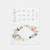 Spring Florals Diamond Baby Milestone Blanket Fleece Deken (Voorkant)