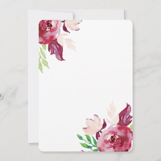 Spring Florals | Uitnodiging (Achterkant)