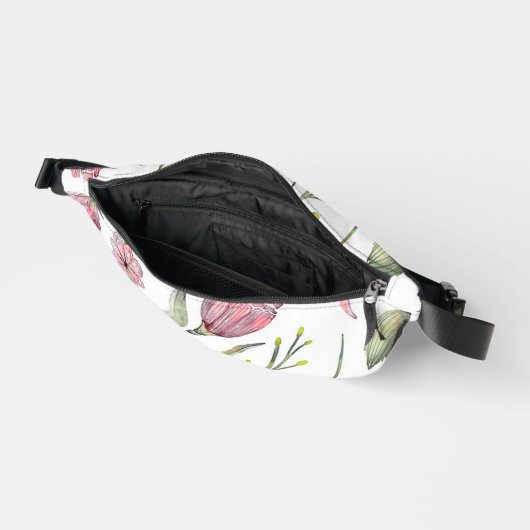 Spring Flower 2-zijdige print Fanny-Pack Heuptasje (Open)