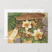 "Spring Flower Basket" Briefkaart (Voorkant / Achterkant)