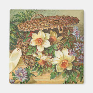 "Spring Flower Basket" Magneet