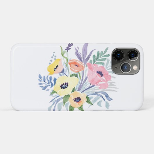 Spring Flower Bouquet | Aangepast tekst Bagagelabe Case-Mate iPhone Case (Achterkant (horizontaal))