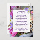 Spring Flower Bouquet bedankt vriend Briefkaart (Voorkant / Achterkant)